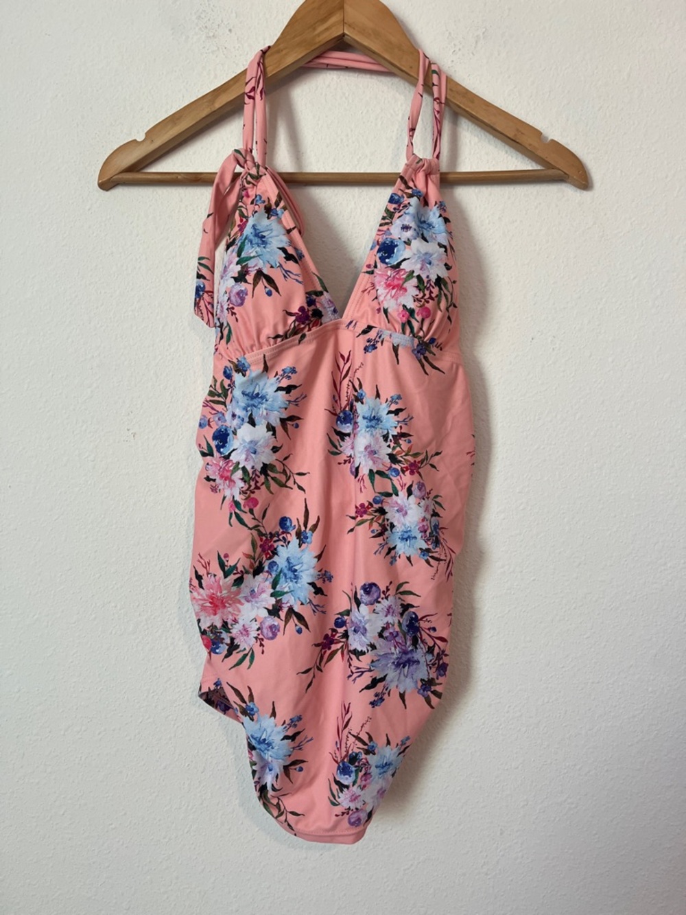 PINKBLUSH Pink Floral Maternity Tankini Swim Top